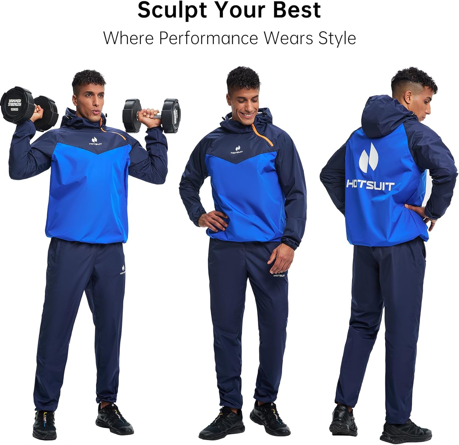 HOTSUIT men sweat suit navy blue workout track pant