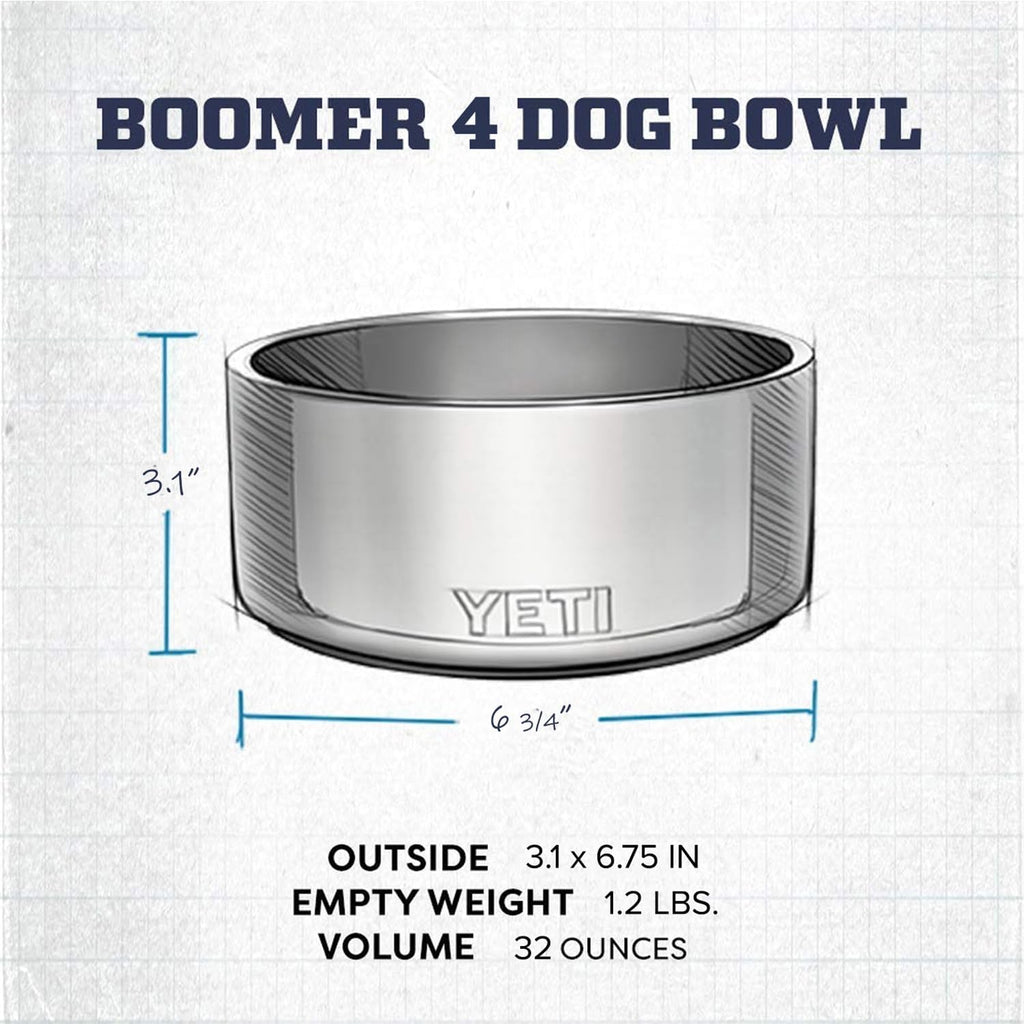 YETI Boomer 4 Tropical Pink rust resistant pet food bowl close up