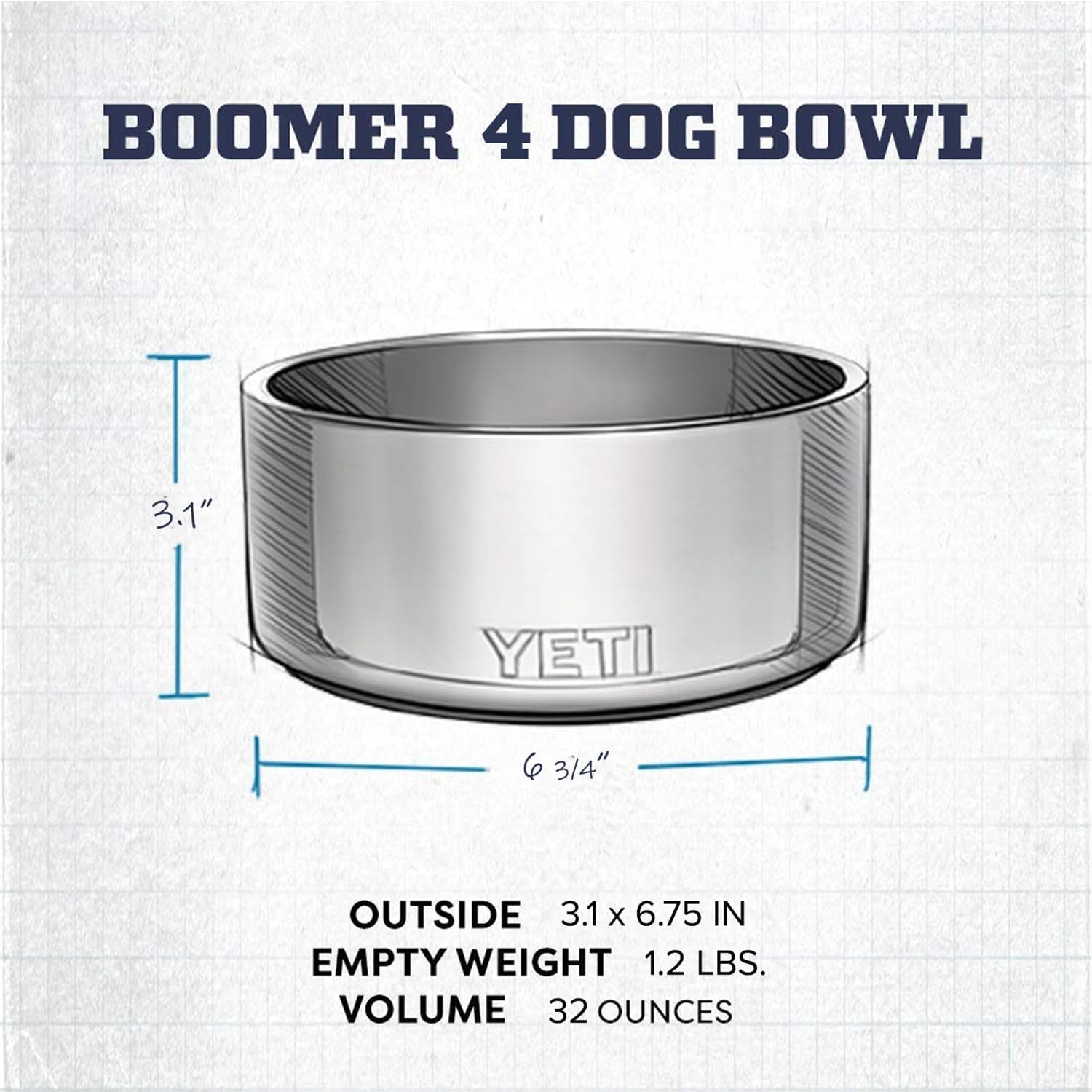 YETI Boomer 4 Tropical Pink rust resistant pet food bowl close up