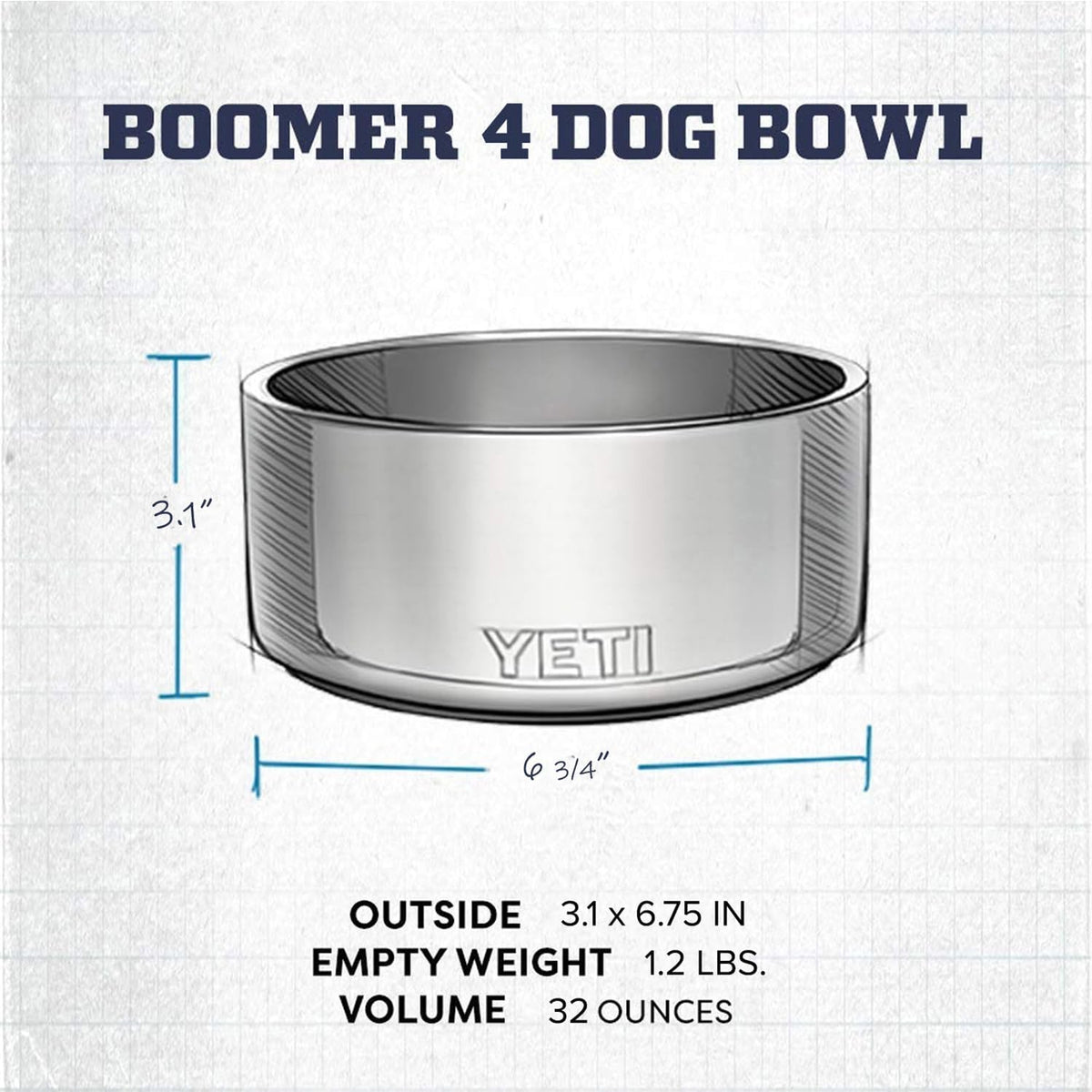 YETI Boomer 4 Tropical Pink rust resistant pet food bowl close up
