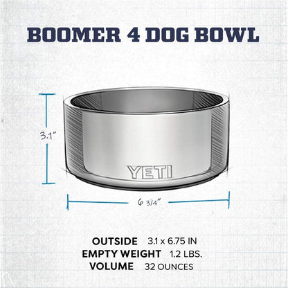 YETI Boomer 4 Tropical Pink rust resistant pet food bowl close up