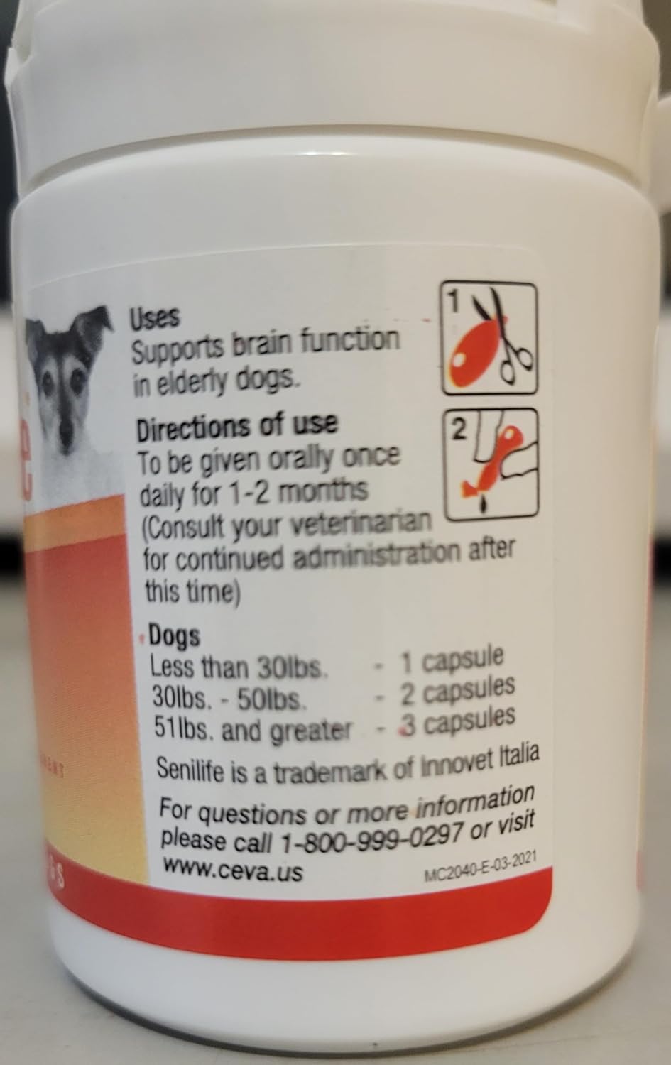 Authentic Ceva Senilife USA imported supplement packaging