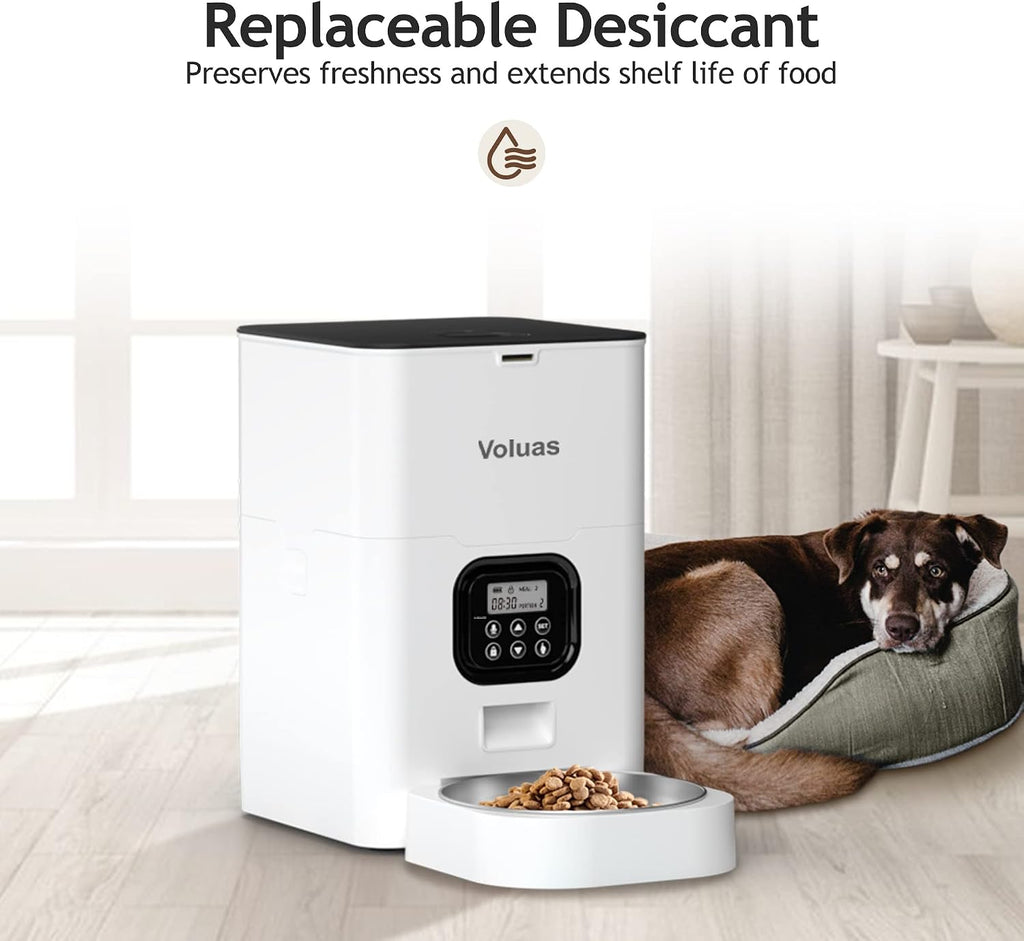VOLUAS Automatic Cat Feeder, 4L Timed Dry Food Dispenser for Cats & Dogs - Image 7
