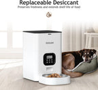 VOLUAS Automatic Cat Feeder, 4L Timed Dry Food Dispenser for Cats & Dogs - Image 7
