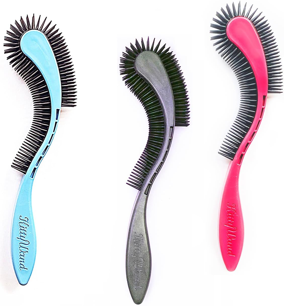 KittyWand ergonomic anti fatigue pet grooming wand in powder blue