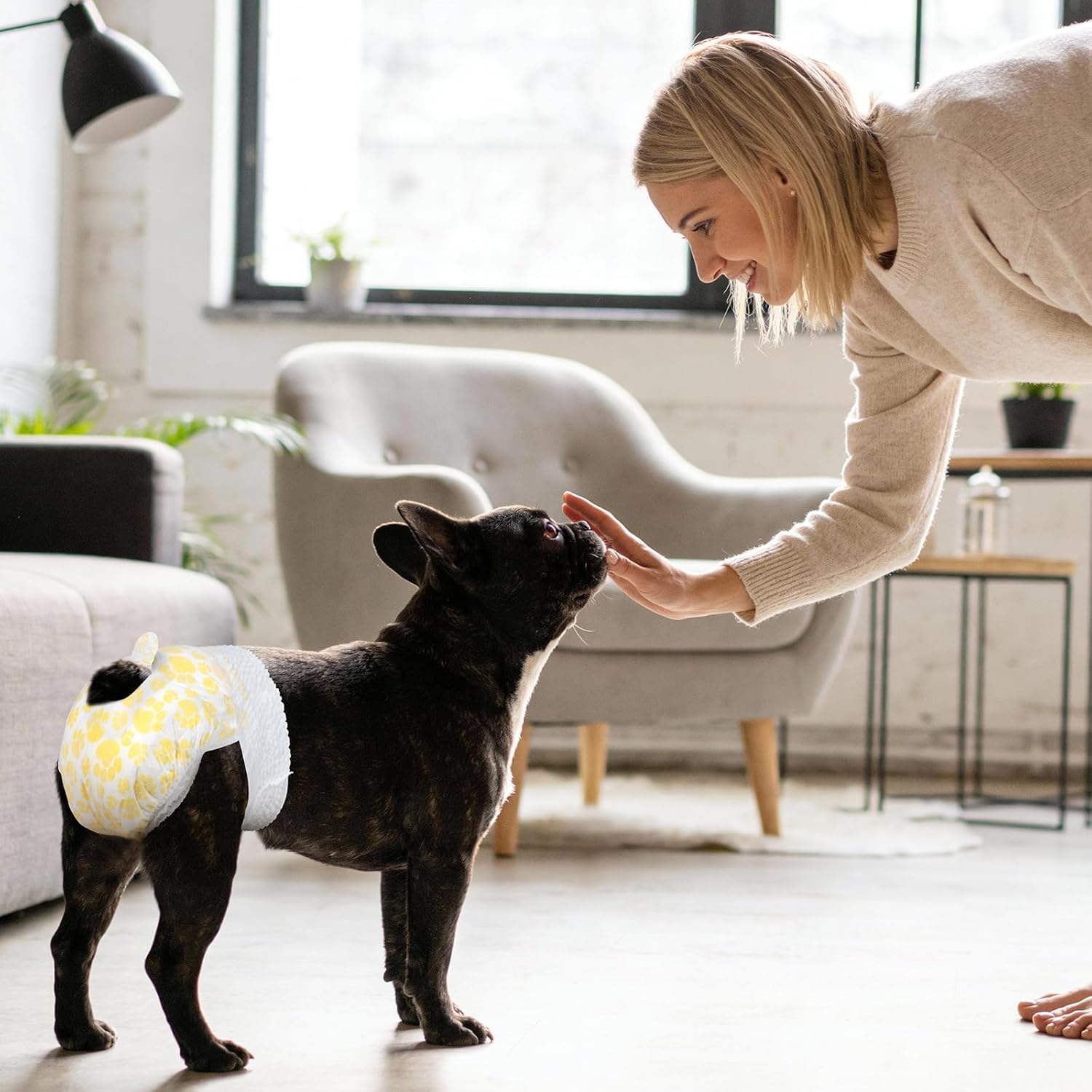 Pet Soft Disposable Dog Diapers Female, Pull Up Doggie Diapers for Female Dogs, 360 degreesStretchy Waist Puppy Diapers, Super Absorbent Doggy Diaper Leak Proof Design for Dogs in Heat (Small, Count, 20.0) - Image 9