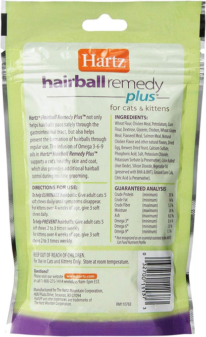 Hartz chicken flavored soft chews for cat digestive wellness