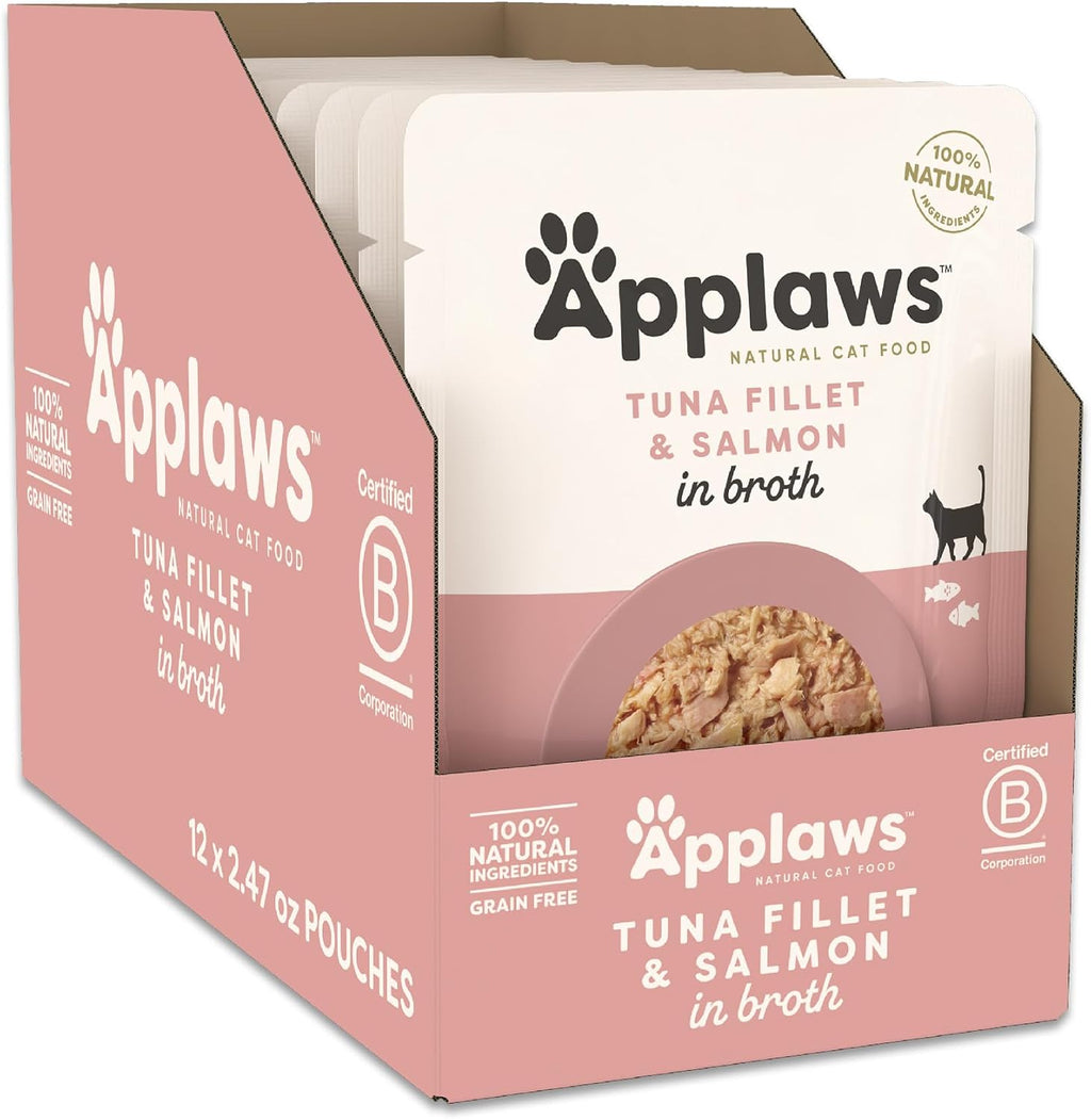 Applaws Natural Wet Cat Food in Broth, Limited and Natural Ingredients, High Protein with No Artificial Additives, Fish Variety Selection in Broth (12 x 2.47oz Pouches) - Image 14