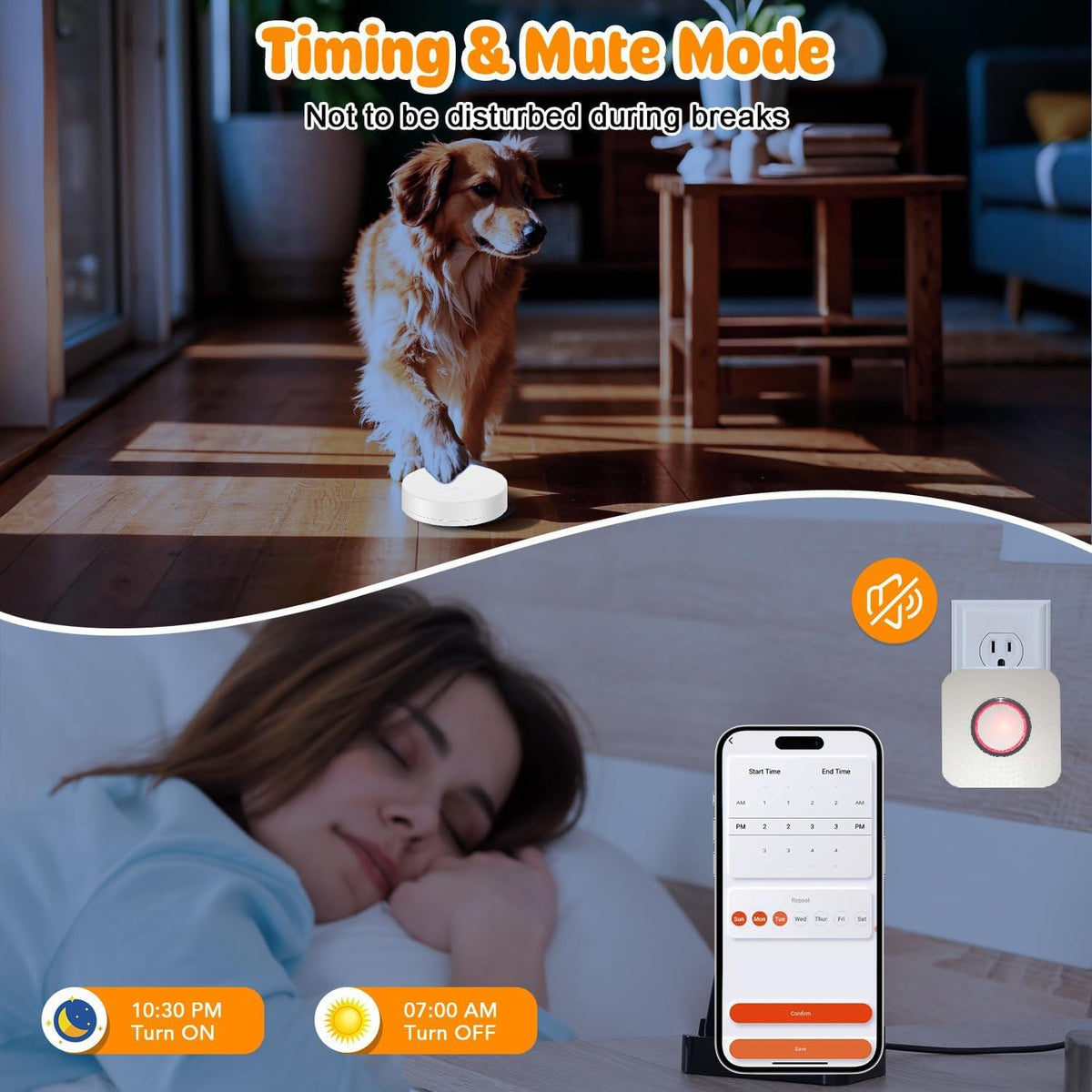 YisTech pet doorbell mounted on a door for training