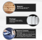 Instructional view demonstrating how to steam iron creases out of the Riivvdise vinyl background