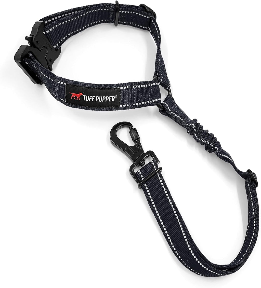 Tuff Pupper Dog Seat Belt | Adjustable Length Dog Seatbelt Restraint | Tangle-Free Locking Carabiner | Shock-Absorbing Bungee | Reflective Stitching for Visibility | Universal Fit for Cars & Trucks - Image 11