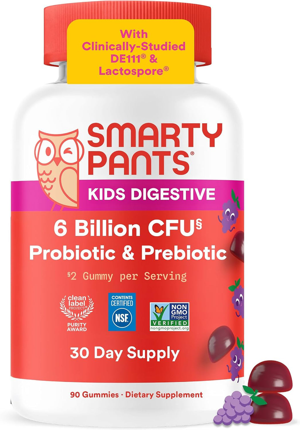 SmartyPants Kid Probiotic & Prebiotic Gummies, Gut Health Supplement, 60 Ct - Image 13