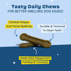 Barkbox Bright dental sticks showing texture and ridges for teeth cleaning