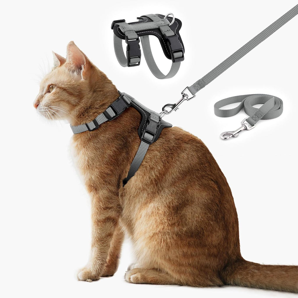 Plutus Pet Adjustable Cat Harness and Leash Set, Quick Release, Escape Proof Nylon Vest with Leather Trim for Kitten, Small Medium Large Cats, Brown - Image 9