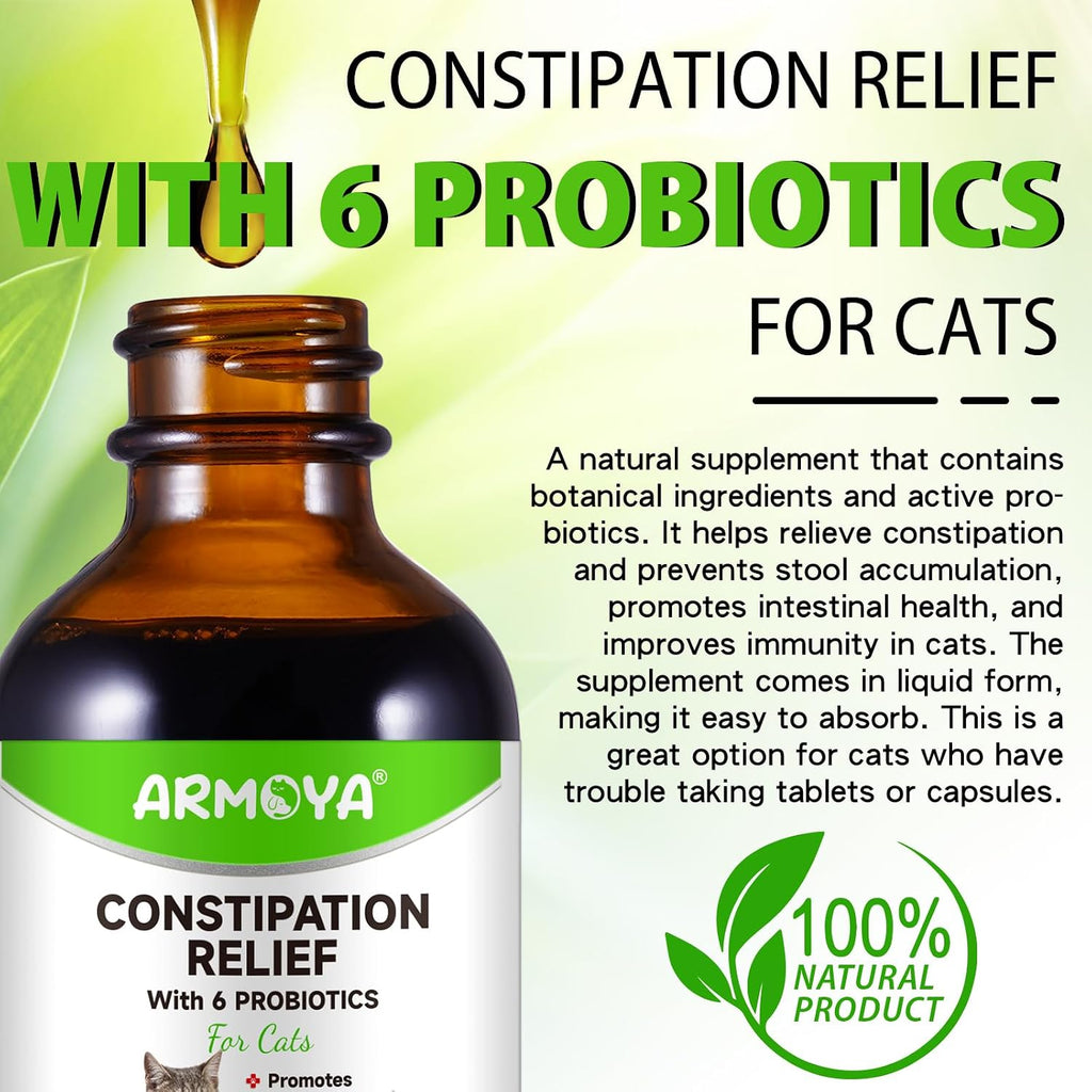 Gentle herbal cat constipation drops imported from the United States