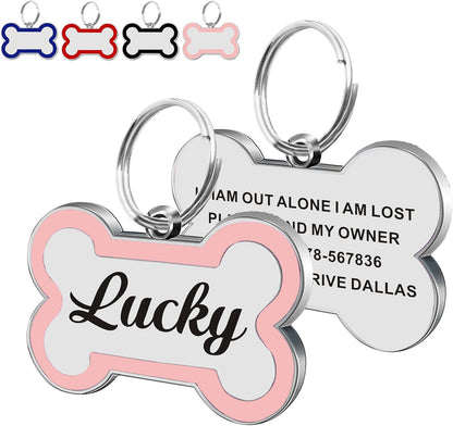 Dog Tags Personalized for Pets Dog Name Tags Personalized Dog Tag Engraved Custom Dog Tags for Pets Custom ID Tags for Puppy Cat (Pink, S) - Image 13