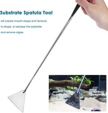 Capetsma premium aquascaping tools kit featuring the thirteen inch substrate spatula.