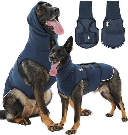 Meifsou Dog Anxiety Vest with Hood, Skin-Friendly Thunder Jacket for Dogs, All-in-One Dog Calming Shirt with Hood for Thunder, Fireworks, Separation - Keep Pet Calm Without Medicine, Purple, 3XL - Image 10