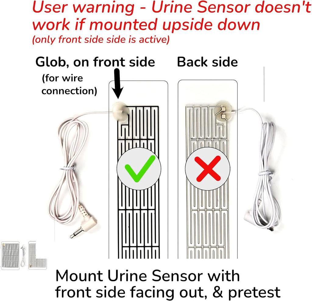 SprayAlert moisture sensor pad twelve inch by one point six inch dimensions layout