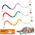Potaroma 3 piece cat chew ropes set with refillable catnip front view