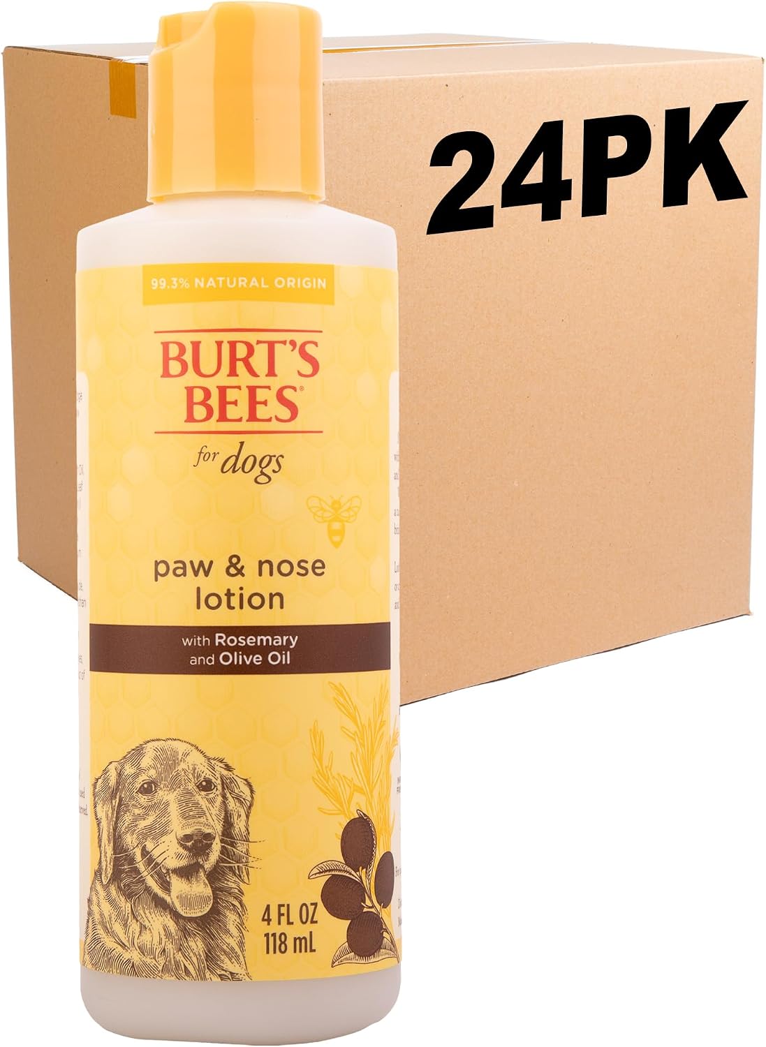 Burt's Bees for Pets Dog Paw and Nose Lotion with Rosemary and Olive Oil, Moisturizing Paw Balm for Dry Cracked Pads and Dog Nose Butter Moisturizer, Paw Lotion for Dogs Skin Care, 4 Fl Oz - 2 Pack - Image 11