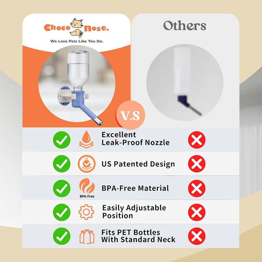 Packaging details of the authentic USA imported Choco Nose H590 pet water bottle.