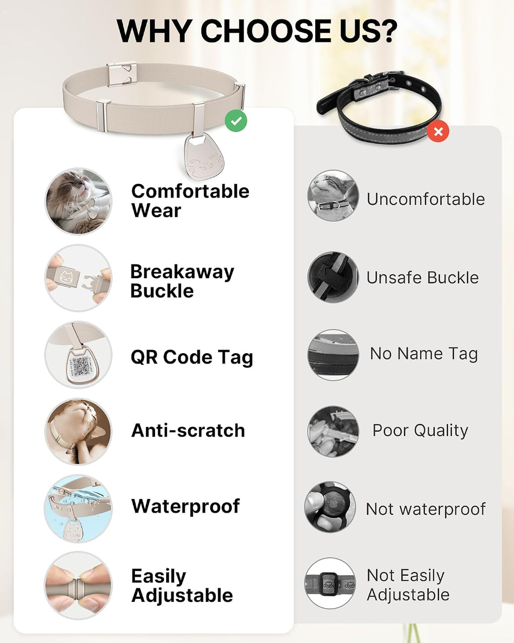 Typecase waterproof pet ID collar displaying scratch resistant durability testing