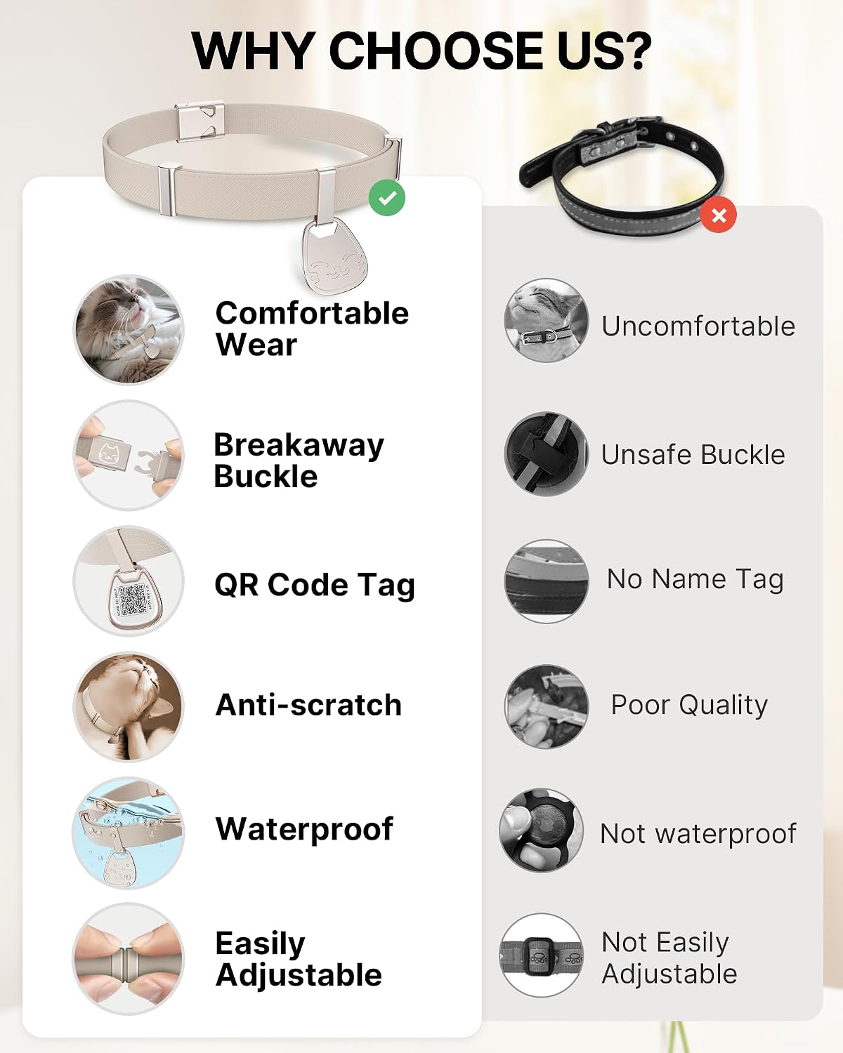 Typecase waterproof pet ID collar displaying scratch resistant durability testing
