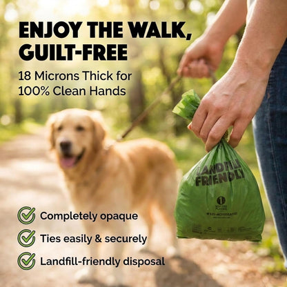 Doggy Do Good - 180 Count, Heavy Duty Poop Bags for Dogs - Standard Size - Dog Waste Bags Made with 50% Recycled Plastic + 15% Biobased Material - Landfill-Friendly, Unscented, Leak-Proof - Image 9