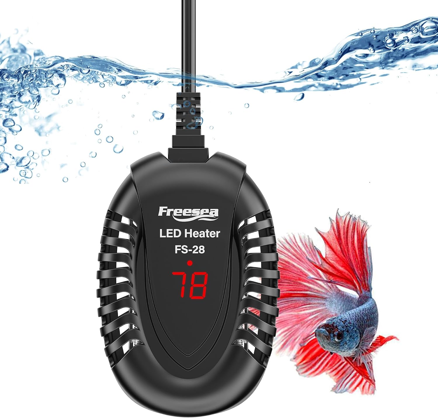 FREESEA Aquarium Fish Tank Heater: 50W Small Submersible Turtle Heater with Adjustable Temperature External Controller for Betta | Saltwater | Freshwater | 1-10 Gallon - Image 10