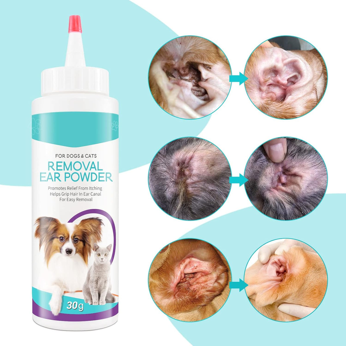 Zixaok grooming powder for easy ear hair removal