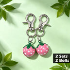 Pet collar accessory strawberry bell hanging on collar