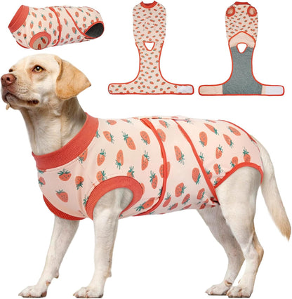 Kuoser Dog Recovery Suit Female, Soft Puppy Surgery Suit, Dog Recovery Suit After Surgery, Post-Op Onesie for Female & Male Dogs, Soft Protective Wear, PinkRibbon S - Image 13