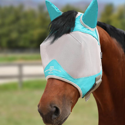 Adjustable strap detail of Harrison Howard fly mask