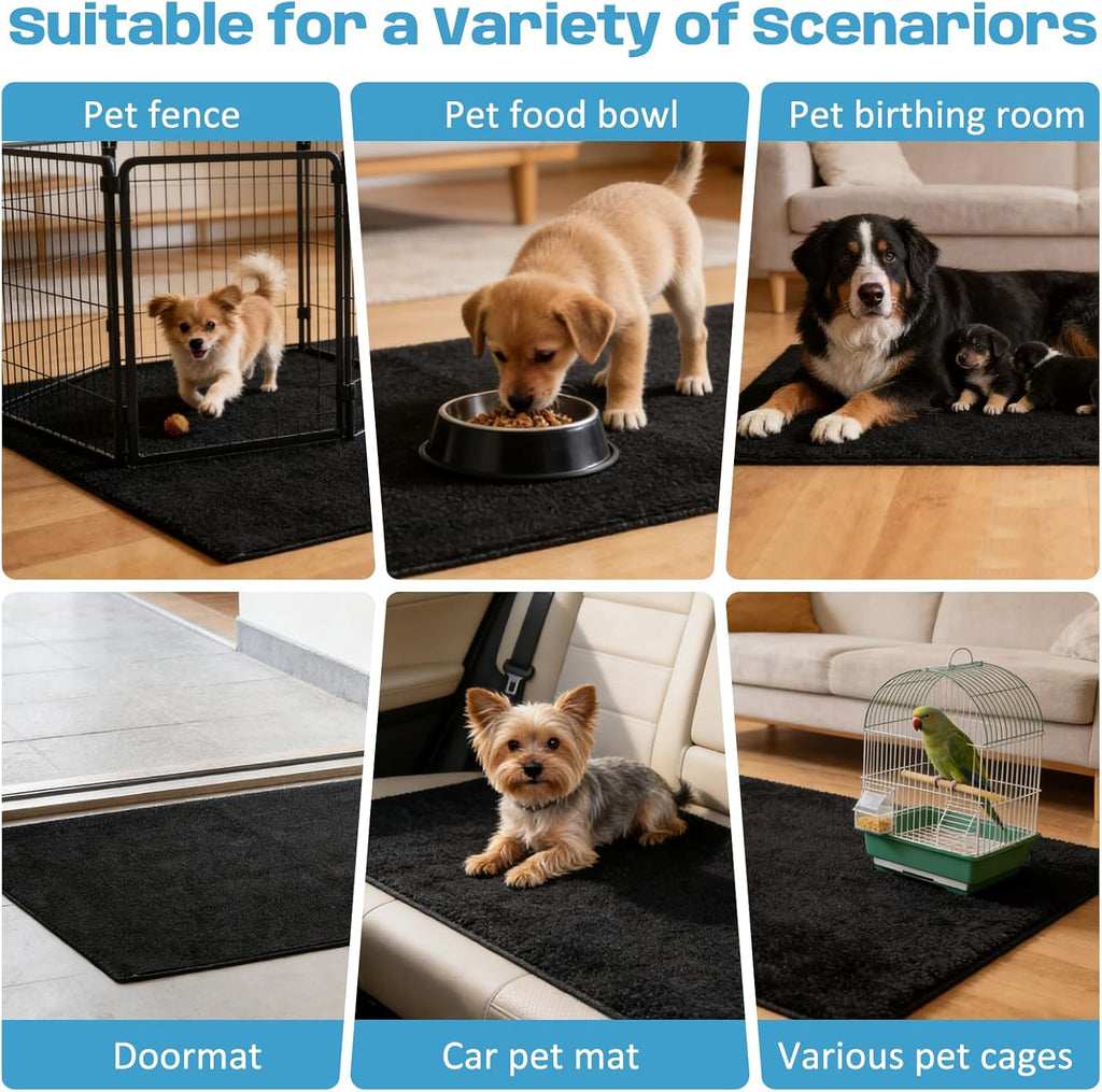 Srhbyjbfsir 46x60 inch pet mat inside a large kennel