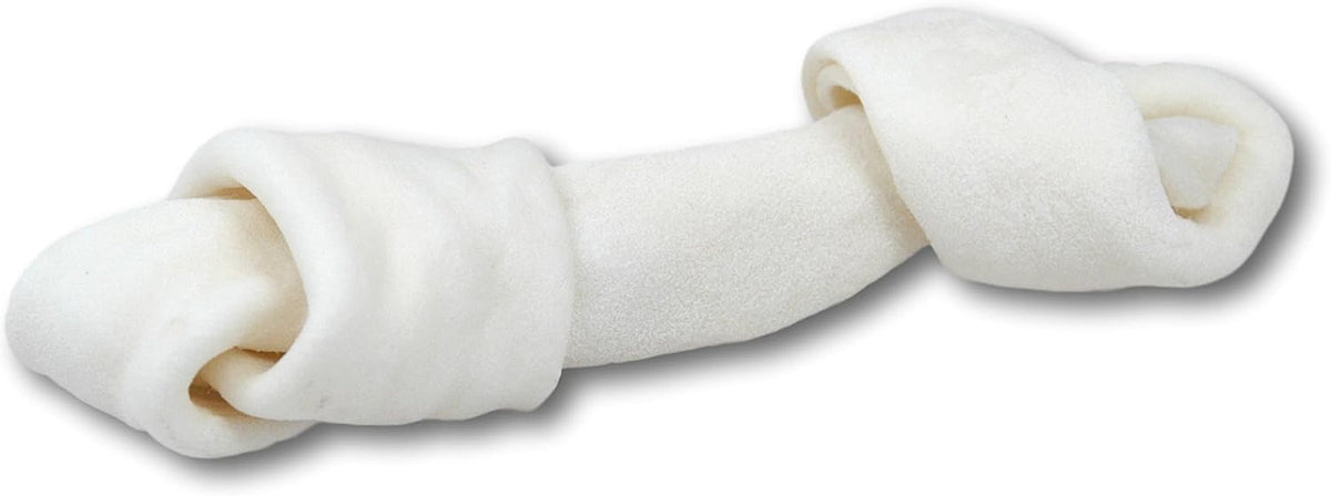 Top Dog Chews natural beef hide bone close up showing texture for aggressive chewers