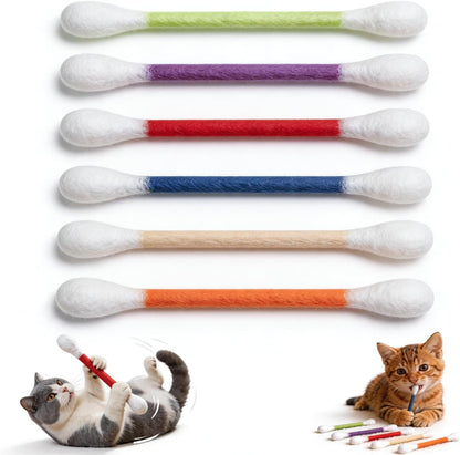 Mirjxb giant Qtip cat toys 6 pack front view