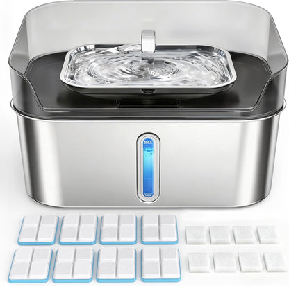 No Spill Dog Water Fountain Stainless Steel for Large Dogs, 8L/2.1Gal Ultra Quiet Pet Water Fountain for Cats Dogs Indoor, Automatic Dog Water Bowl Dispenser - Image 13