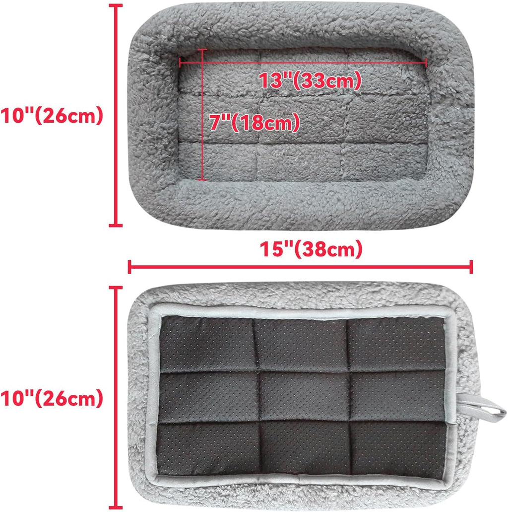 Enjoying pet cushion with two inch raised pillow rim for spinal support