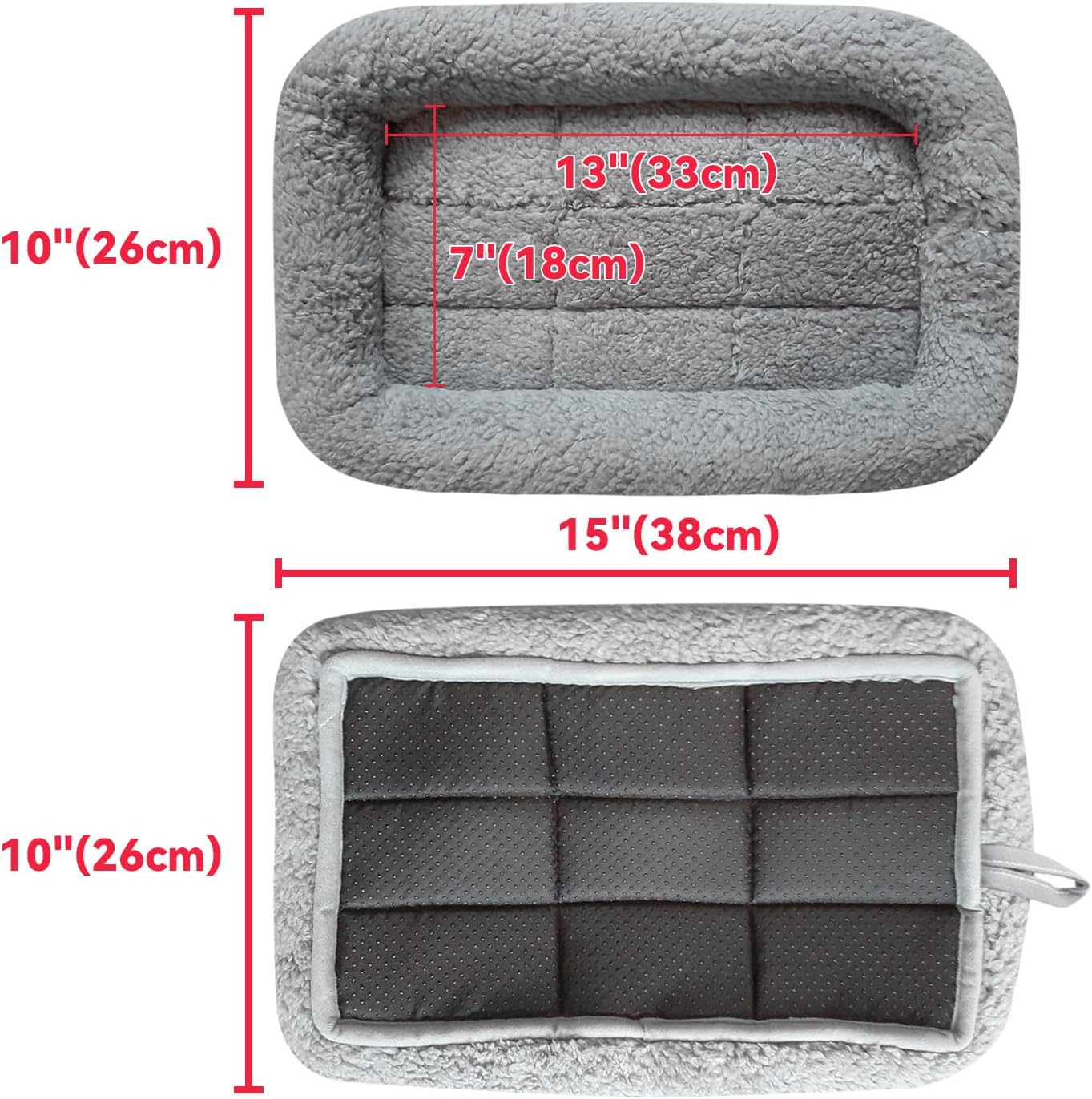 Enjoying pet cushion with two inch raised pillow rim for spinal support