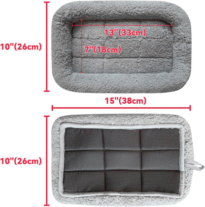 Enjoying pet cushion with two inch raised pillow rim for spinal support