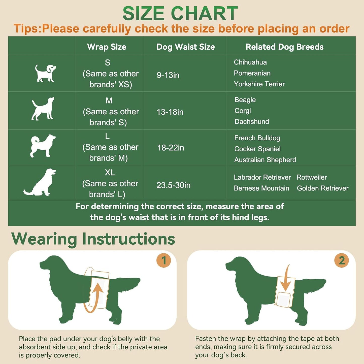 Side angle view of the fifty pack small size male dog bands packaging