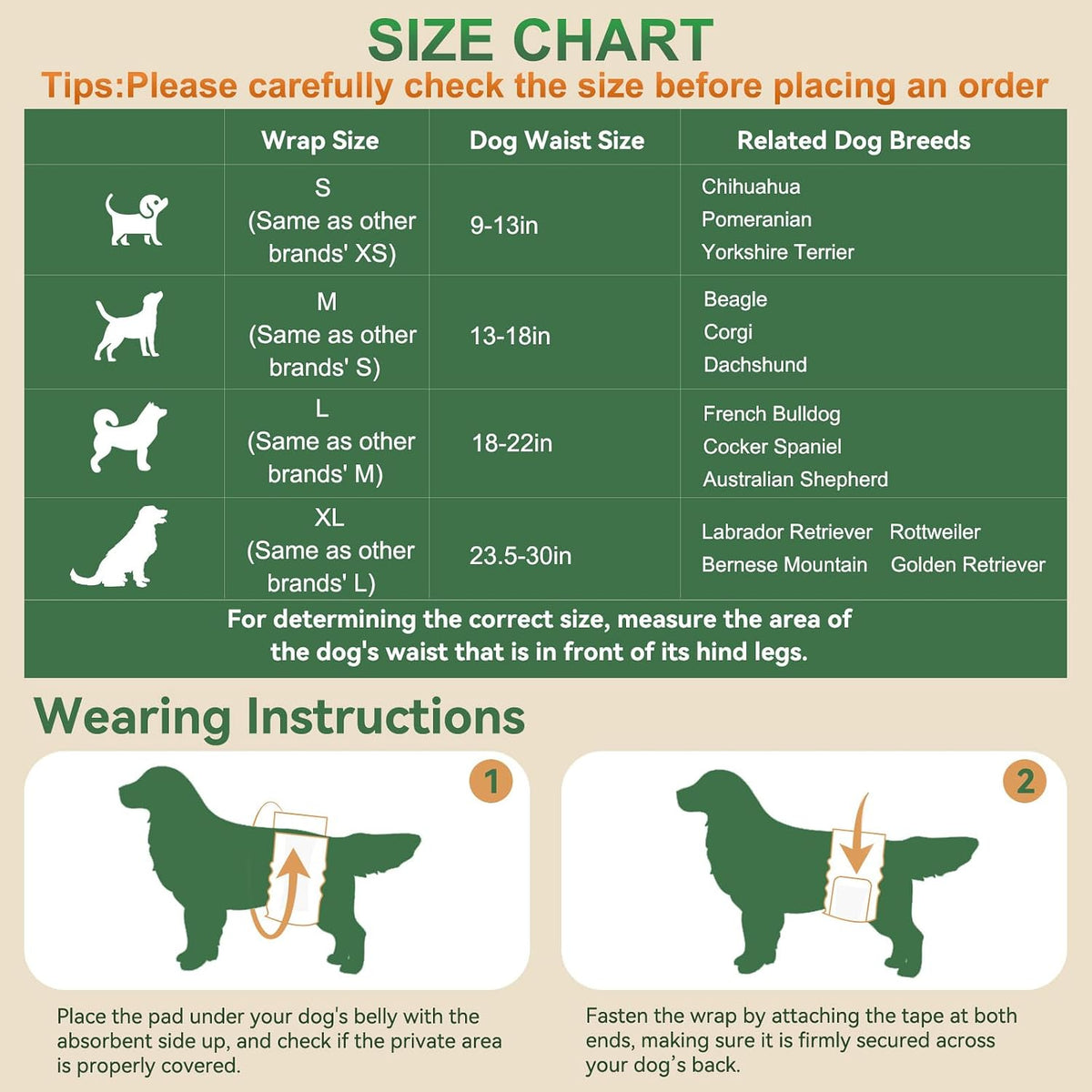 Side angle view of the fifty pack small size male dog bands packaging