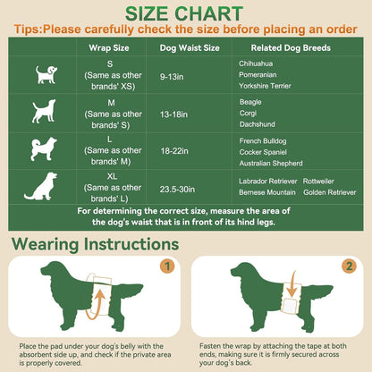 Side angle view of the fifty pack small size male dog bands packaging