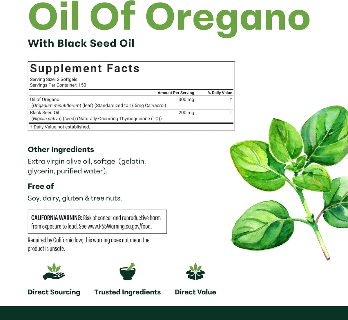 Micro Ingredients Oil Of Oregano bottle with quality seal