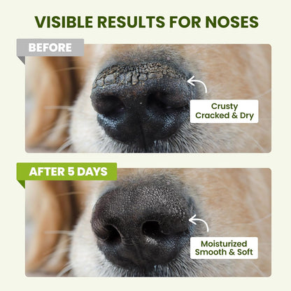 PawSono pet balm twist-up tube showing ingredients