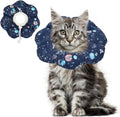 ComSaf soft cat recovery collar front view on a kitten