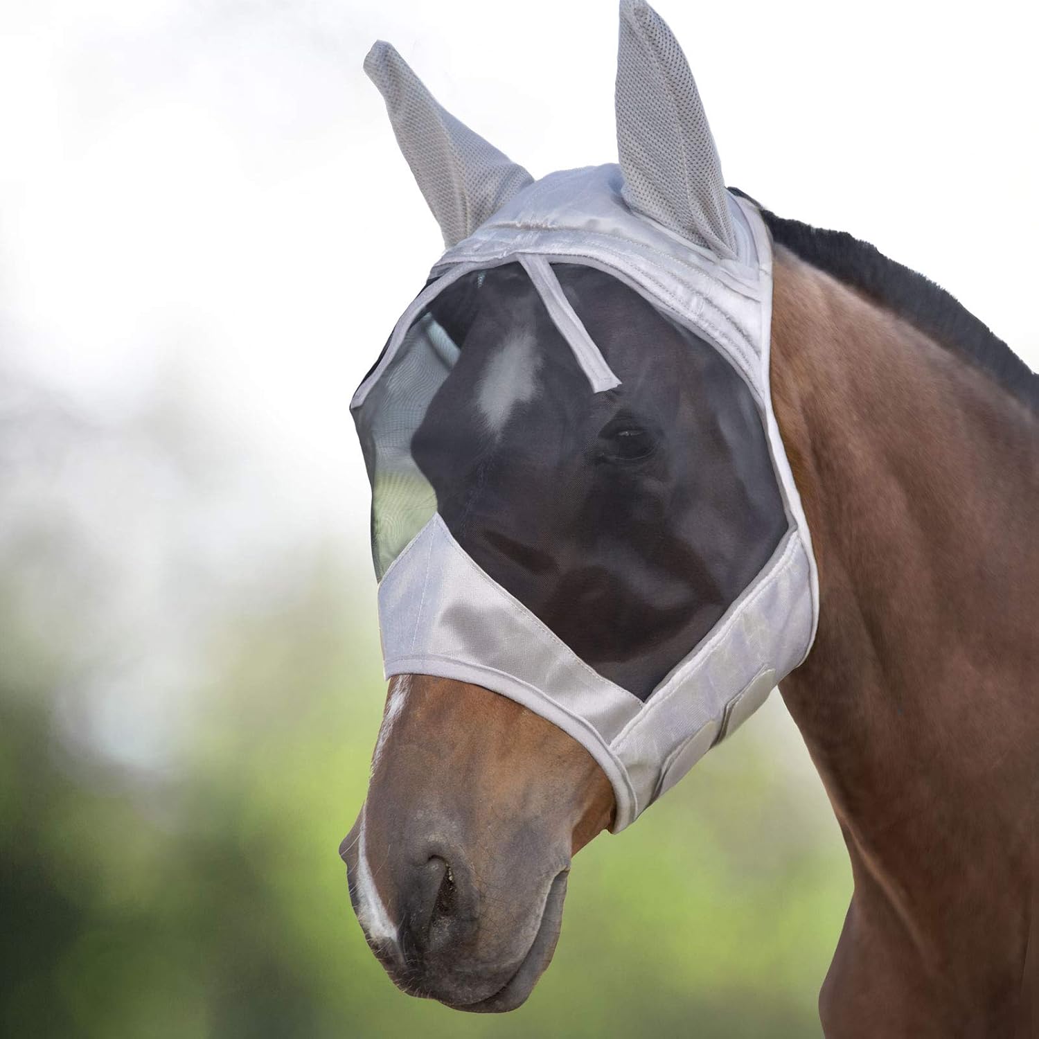 Packaging and features of Harrison Howard USA imported fly mask
