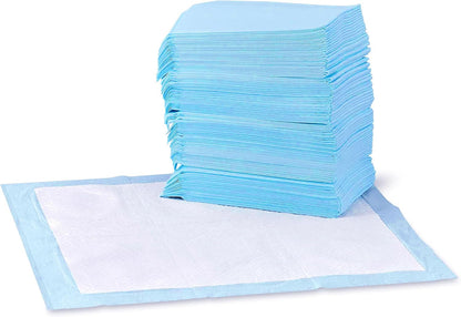 Amazon Basics Leak-Proof Dog and Puppy Potty Training Pee Pads with Quick-Dry 5-Layer Super Absorbent Design, Regular Size 22 x 22 inch, Blue & White, 100 Count - Image 13