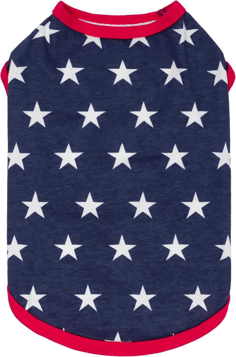 Fitwarm patriotic star dog shirt front view for small dogs